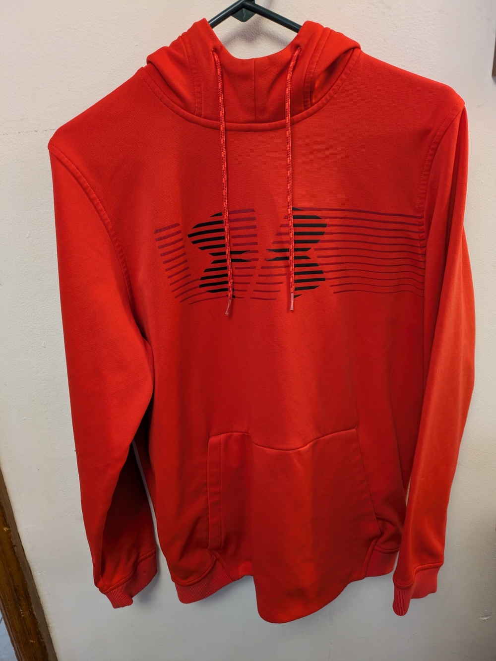 Under Armour Men's Bright Red Hooded Pullover with Logo